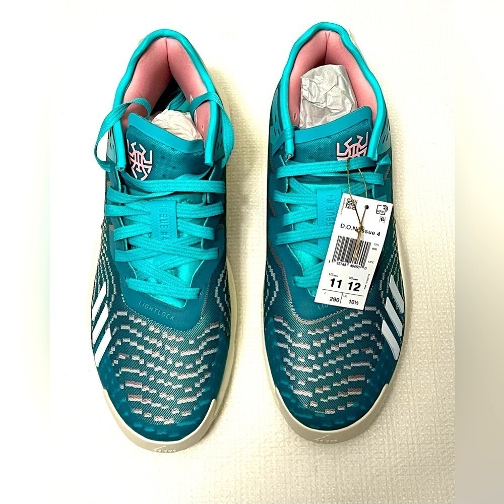 NWOB Adidas D.O.N Issue 4 Basketball Shoes 'Semi‎ Mint Rush' Size 11